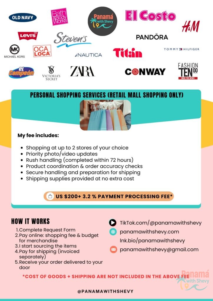 Personal Shopping Services by @PanamaWithShevy